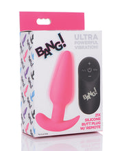 Load image into Gallery viewer, Bang! 21X Vibrating Silicone Butt Plug w/Remote - Pink