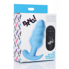 Load image into Gallery viewer, Bang! 21X Vibrating Butt Plug w/Remote Control - Blue