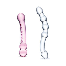 Load image into Gallery viewer, Glas 2 Pc Double Pleasure Glass Dildo Set