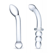 Load image into Gallery viewer, Glas 2 pc G-Spot Pleasure Glass Dildo Set - Clear