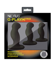 Load image into Gallery viewer, Nexus G Play Trio Rechargeable Massagers - Black