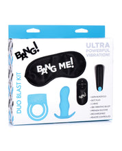 Load image into Gallery viewer, Bang! Duo Blast Remote Control Cock Ring & Butt Plug Vibe Kit - Blue