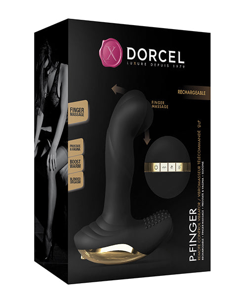 Dorcel P-Finger Come Hither Vibrator - Black/Gold