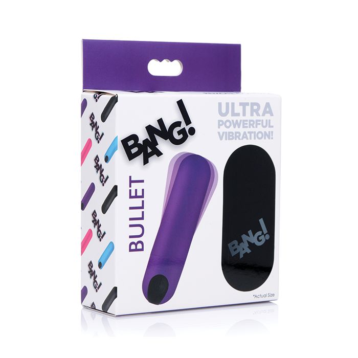 Bang! Vibrating Bullet w/ Remote Control - Purple