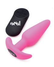 Load image into Gallery viewer, Bang! 21X Vibrating Silicone Butt Plug w/Remote - Pink
