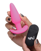 Load image into Gallery viewer, Bang! 21X Vibrating Silicone Butt Plug w/Remote - Pink
