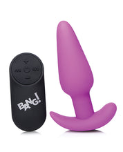 Load image into Gallery viewer, Bang! 21X Vibrating Silicone Butt Plug w/Remote - Purple
