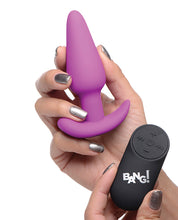 Load image into Gallery viewer, Bang! 21X Vibrating Silicone Butt Plug w/Remote - Purple
