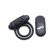 Load image into Gallery viewer, Bang! Vibrating Cock Ring &amp; Bullet w/Remote Control - Black
