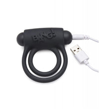 Load image into Gallery viewer, Bang! Vibrating Cock Ring &amp; Bullet w/Remote Control - Black
