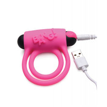 Load image into Gallery viewer, Bang! Vibrating Cock Ring &amp; Bullet w/Remote Control - Pink
