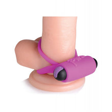 Load image into Gallery viewer, Bang! Vibrating Cock Ring &amp; Bullet w/Remote Control - Purple
